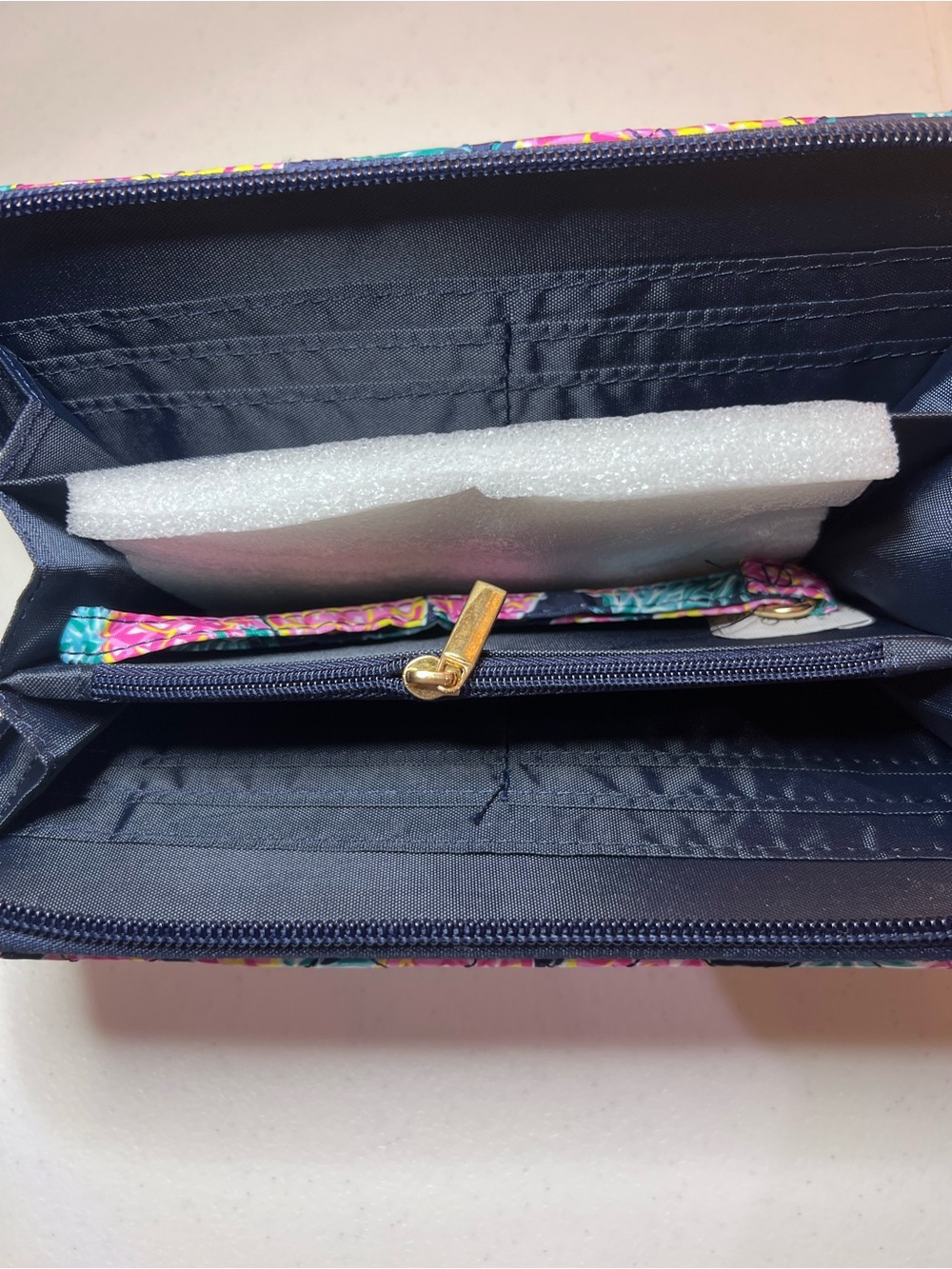 Simply Southern Navy Wristlet Pink & Teal Pineapple Envy - Picture 6 of 6